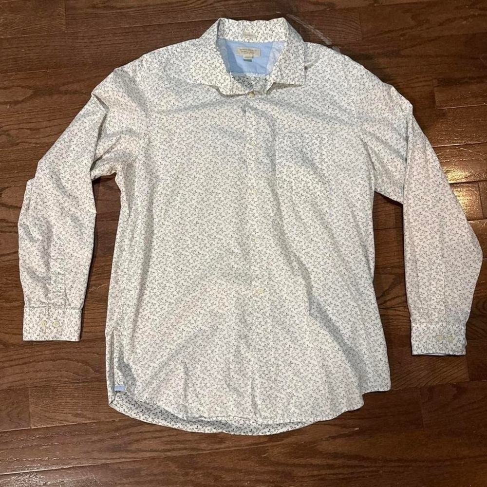 Banana Republic Classic Fit, Print Shirt, Cotton, Size XL